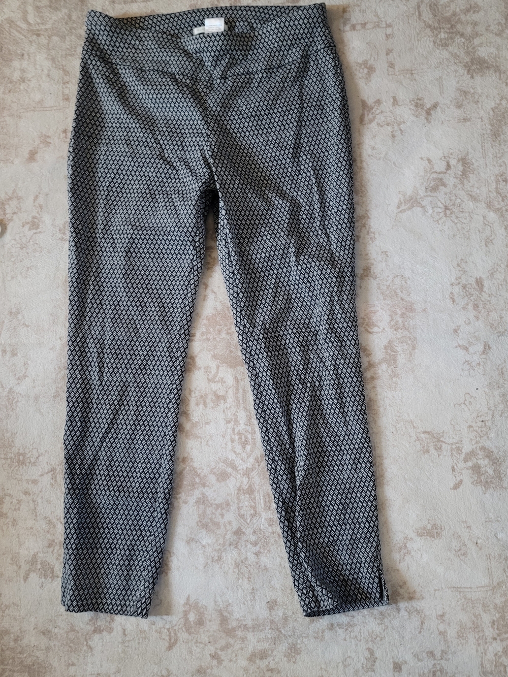 cooper & ella Black and White Geometric Skinny Pants